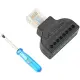 PM-24267 RJ45 TO 8 PİN SCREW TERMİNAL ÇEVİRİCİ