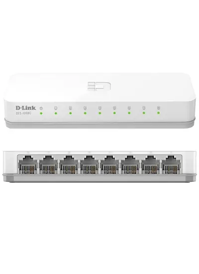 D-LINK DES-1008C 8 PORT 10/100 MBPS ETHERNET SWITCH