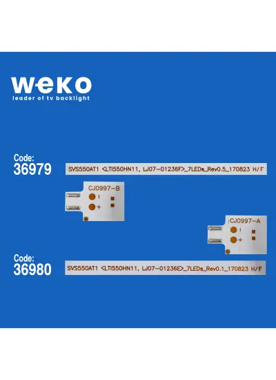 WKSET-6274 36979X7 36980X6 SVS550AF3 (LTI550HN11,LJ07-01236A/B 13 ADET LED BAR