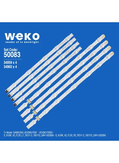 WKSET-5083 34959X4 34960X4 S_KU6K_43_FL30 8 ADET LED BAR