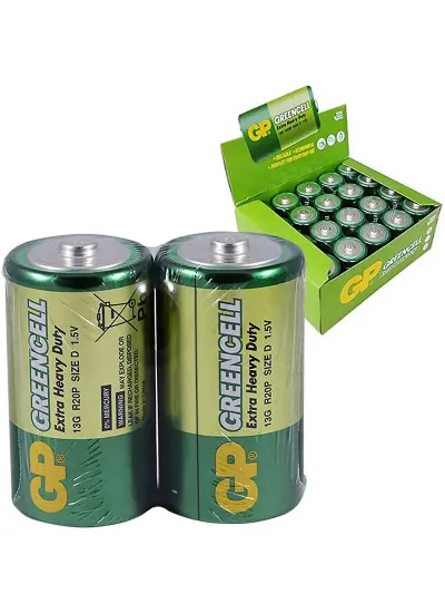 GP 13G 2S2 GREENCELL R20 BÜYÜK D BOY PİL (20Lİ PAKET)