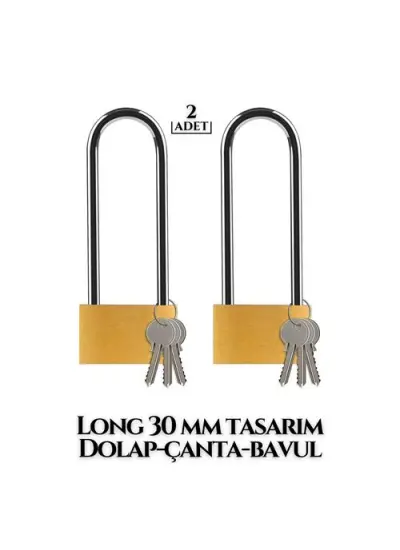 Long 30 mm Dolap Çanta Bavul Kilidi 2 ADET