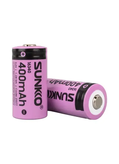 SUNKKO IFR 3.2 VOLT 400 MAH 16340 ŞARJ EDİLEBİLİR PİL (2Lİ PAKET)