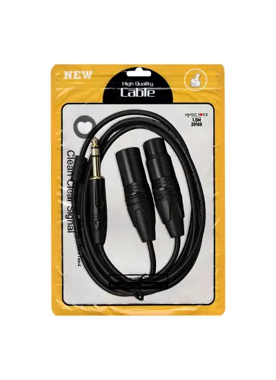 İCVOİCE LD390A CANON ERKEK DİŞİ + 6.3 MM STEREO ERKEK 1.5 METRE KABLO