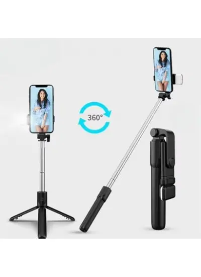 Kendiliğinden LED Işıklı Kumandalı Uzayabilen Selfie Çubuğu,Masa Üstü Tripod