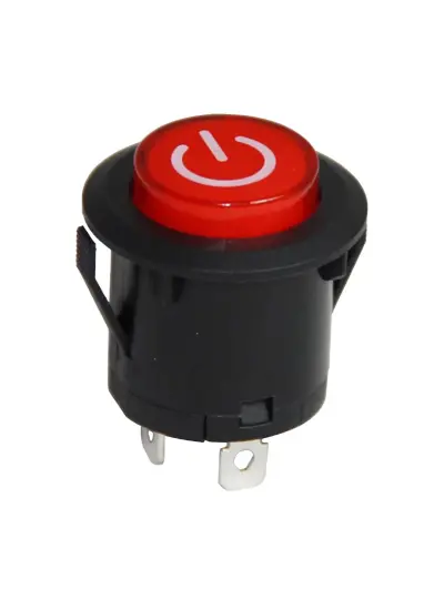 26MM YAYLI ROCKER BUTON IŞIKLI POWER SİMGELİ (IC-180E)