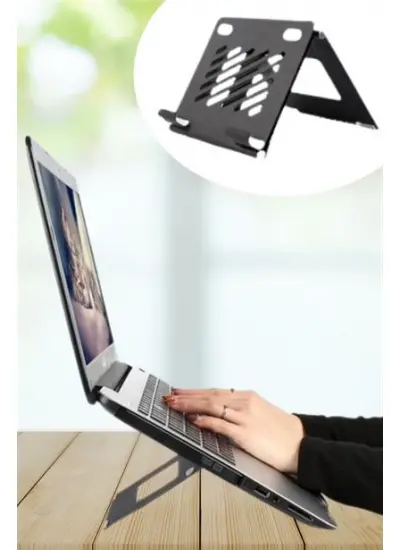 Ayarlanabilir Metal Dizüstü Destek Tabanı Katlanabilir Taşınabilir Laptop Sehpası Standı