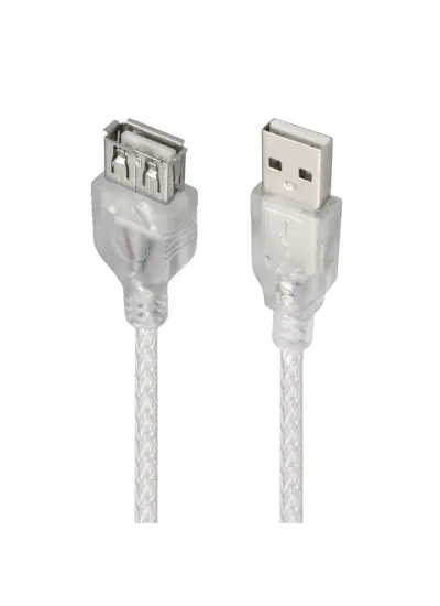 1.5 METRE 2.0V ŞEFFAF USB UZATMA KABLOSU