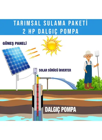 2HP Dalgıç Pompa Tarımsal Sulama Sistemi