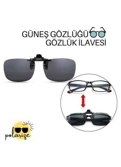 Güneş Gözlüğü Gözlük İlavesi Clip-On Polarize