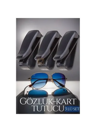 Araç Güneş Gözlüğü Tutucu Klips 3 lü Set