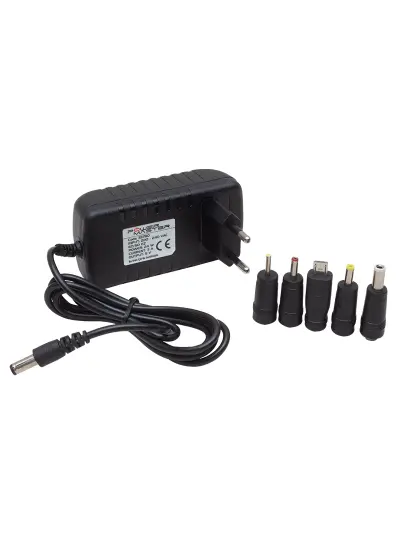 PM-33780 5 VOLT - 3 AMPER - 15 WATT 5 UÇLU UNIVERSAL ÇOK AMAÇLI ADAPTÖR  (+ 5 ADET UÇU UNUTMA)