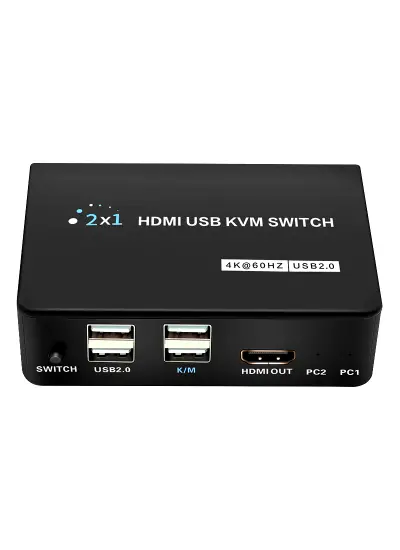 PM-11789 4K HDMI USB KVM SWITCH 2X1