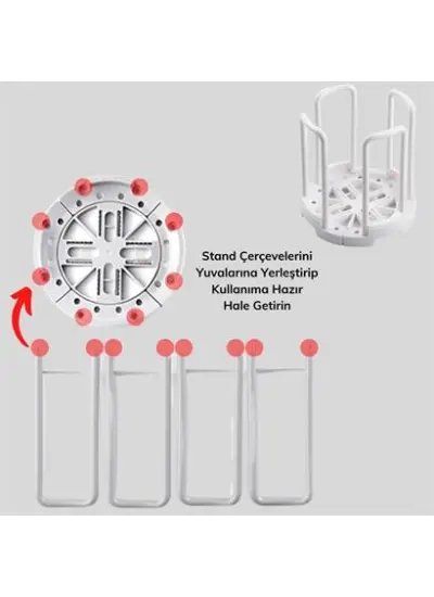 Tabak Bardak Kase Standı Bulaşık Kurutma Tutucu Mutfak Düzenleyici Organizatör