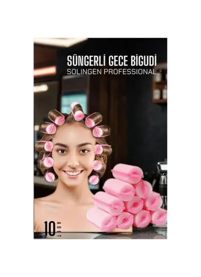 Süngerli Gece Bigudisi 3 cm 10 Adet Solingen Professional