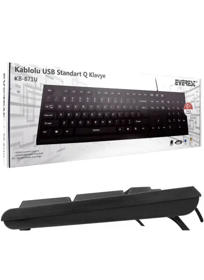 EVEREST KB-871U SİYAH USB STANDART Q KLAVYE