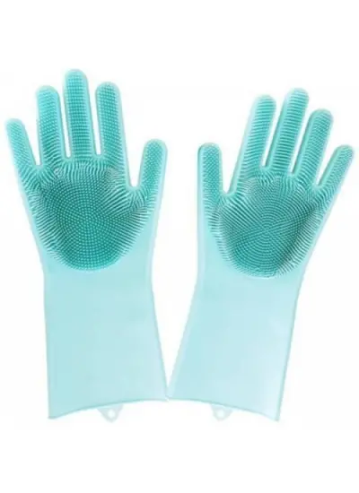 Sihirli Isıya Dayanıklı Silikon Çok Amaçlı Bulaşık Eldiven Fırçası Magic Gloves