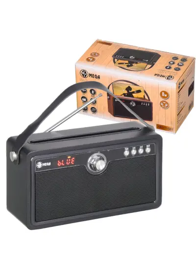 RADYO NOSTALJİ ŞARJLI BT/USB/SD/AUX TELEFON STANDLI MEGA MG-115BT