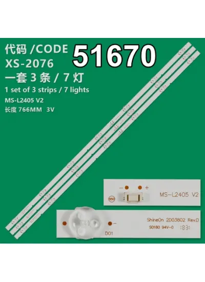 WKSET-6670 37338X3 SHINEON 2D04040 REV.A MS-L2405 V2  3 ADET LED BAR