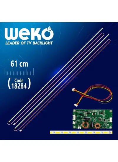 55  E-LED 69 LEDLİ (7020) 610MM 360-450MA 72-75V ÇİFT LED+SÜRÜCÜ+KABLO TAKIM (WK-0367)