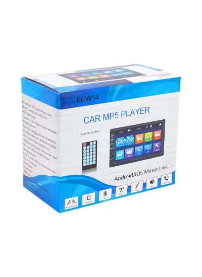 MV-5418 USB/SD/FM/AUX/MP5/BLUETOOTH 7 DOKUNMATİK MEKANİKSİZ DOUBLE OTO TEYP