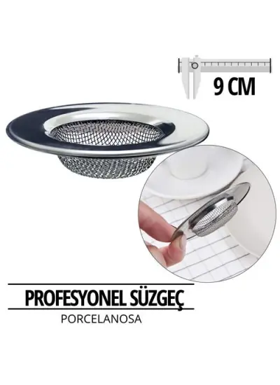 Profesyonel 9 cm Çap Lavabo Süzgeci Porcelanosa