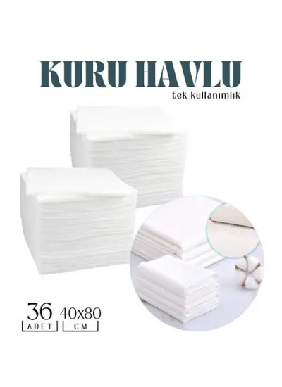 Tek Kullanımlık Kuru Havlu Çok Amaçlı 40X80 CM 36 Adet