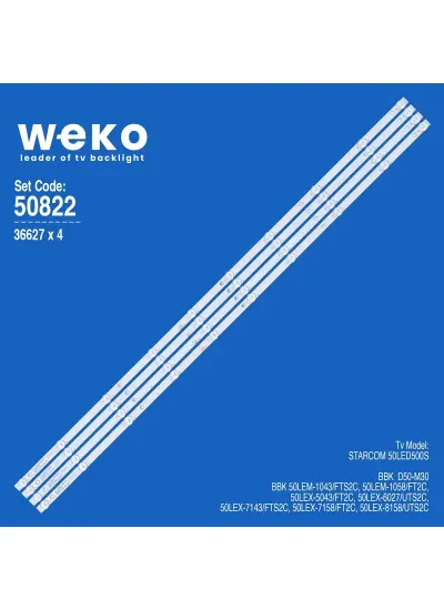 WKSET-5822 36627X4 JS-D-JP50DM-A101EC ((81112) 80510)  E50DM1000/FHD  4 ADET LED BAR 6V