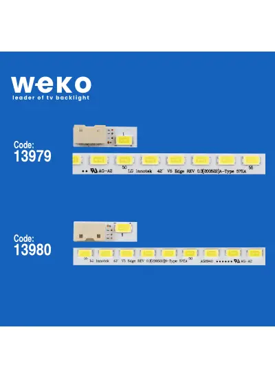 WKSET-5265 13979X2 13980X2 42 V5 EDGE FHD REV 0.1 4 ADET LED BAR (57LED)