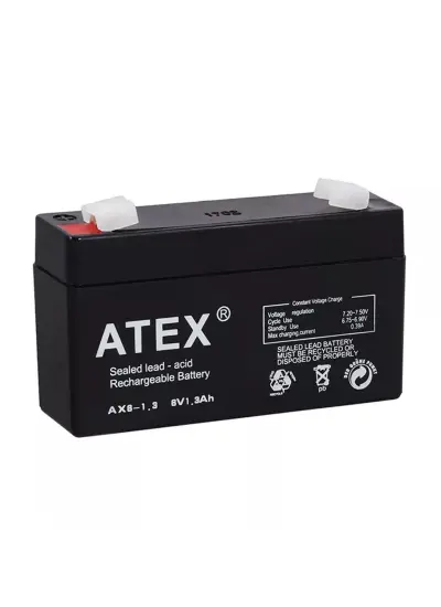 AX6-1.3 6 VOLT - 1.3 AMPER AKÜ (98 X 25 X 52 MM)