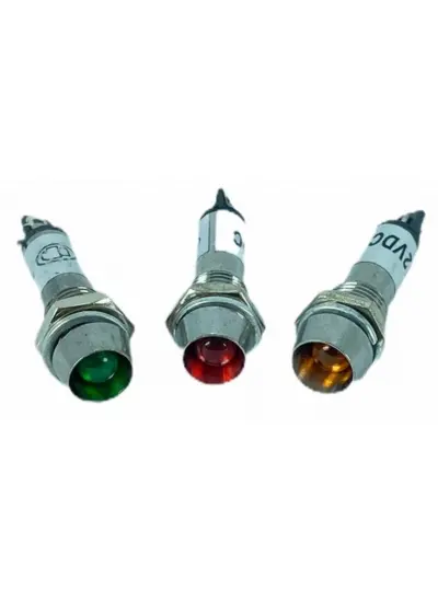 SİNYAL LAMBASI Ø8MM METAL 24V (IC-225)