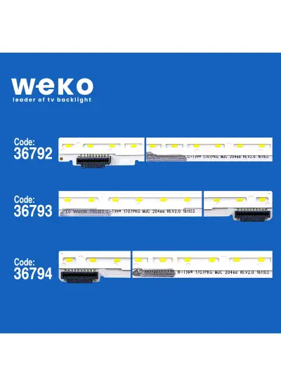 WKSET-5990 36792X1 36793X1 36794X1LG INNOTEK 70UJ65 C/L/R TYPE 1707PKG MJC 204EA REV2.0 161103 3 ADET LED BAR (68LED)