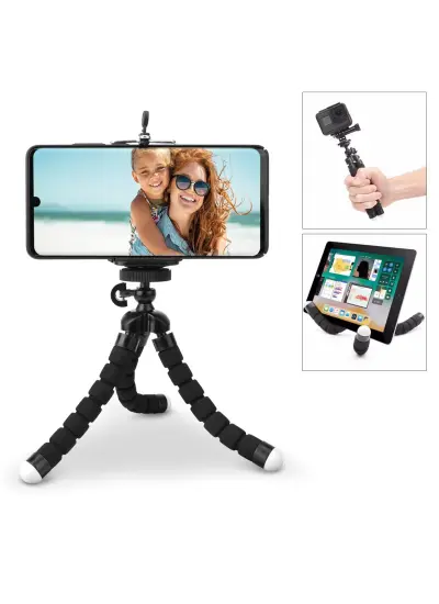 T-1 Tripod Telefon Tutucu Mini Elastik