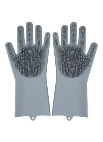 Sihirli Isıya Dayanıklı Silikon Çok Amaçlı Bulaşık Eldiven Fırçası Magic Gloves