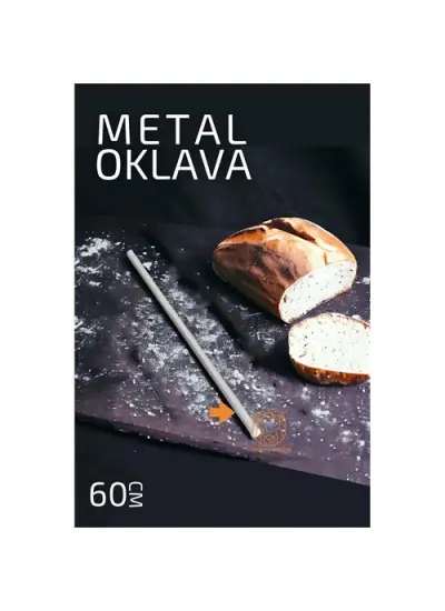 Metal Oklava 60 cm Hamur Açma Oklavası