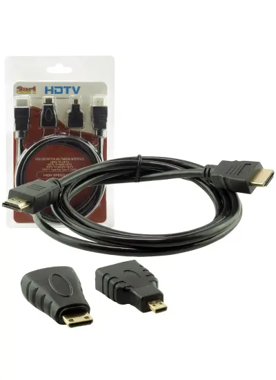 1.5 METRE 3LÜ SET HDMI KABLO (MICRO HDMI HDMI*MİNİ HDMI HDMI)