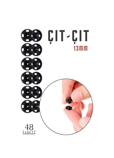 Metal ÇıtÇıt 13 mm 48 Adet NO:3