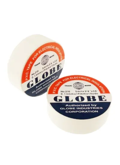 GLOBE 0.13MMX19 MM BEYAZ İZOLE BANT (10LU PAKET)