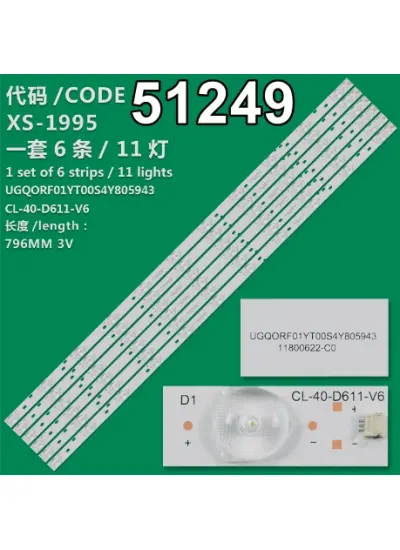 WKSET-6249 36954X6 CL-40-D611-V6  11800622-C0  6 ADET LED BAR