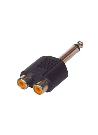 6.3 MM MONO ERKEK/2 RCA  DİŞİ ÇEVİRİCİ JACK