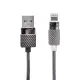 METAL YAYLI IPHONE LIGHTNING 1 METRE USB DATA VE ŞARJ KABLOSU