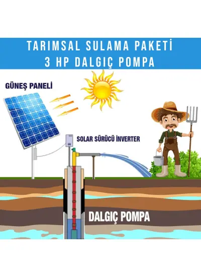 3HP Dalgıç Pompa Tarımsal Sulama Sistemi