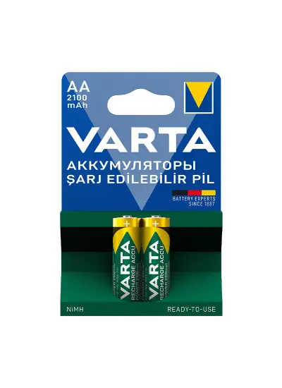 VARTA NI-MH 1.2 VOLT - 2100 MAH HR6 AA ŞARJLI 2Lİ KALEM PİL