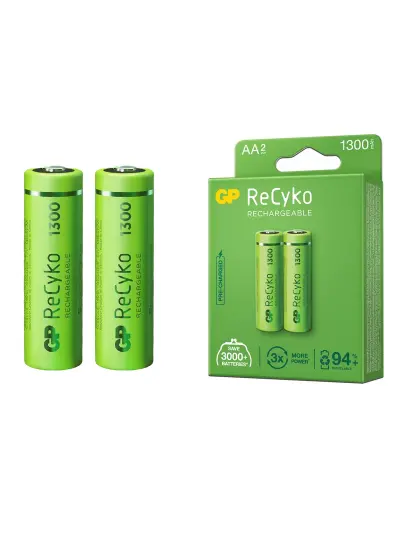 1300 MAH R6 AA ŞARJLI 2Lİ KALEM PİL GP130AAHCE-2EB2 (GPRHC132E000)