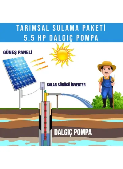 5.5HP Dalgıç Pompa Tarımsal Sulama Sistemi