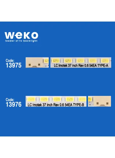 WKSET-5005 13975X2 13976X2 LG INNOTEK 37 INCH REV 0.6 54EA 4 ADET LED BAR (54LED)