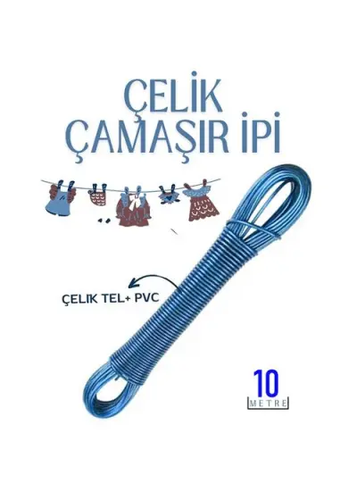 10 mt Çelik Çamaşır İpi