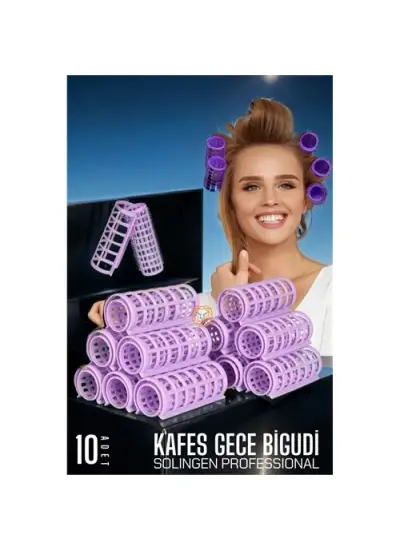 Kafes Gece Bigudisi 2.5 cm 10 Adet Solingen Professional