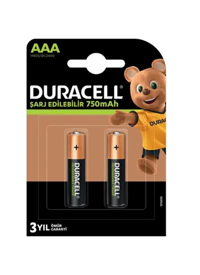 LDURACELL HR03/DC2400  AAA İNCE 2Lİ 750 MAH ŞARJLI PİL