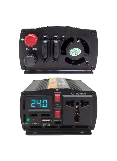 PWR300-24 TEK DİJİTAL EKRAN 24 VOLT - 300 WATT MODIFIED SINUS WAVE INVERTER